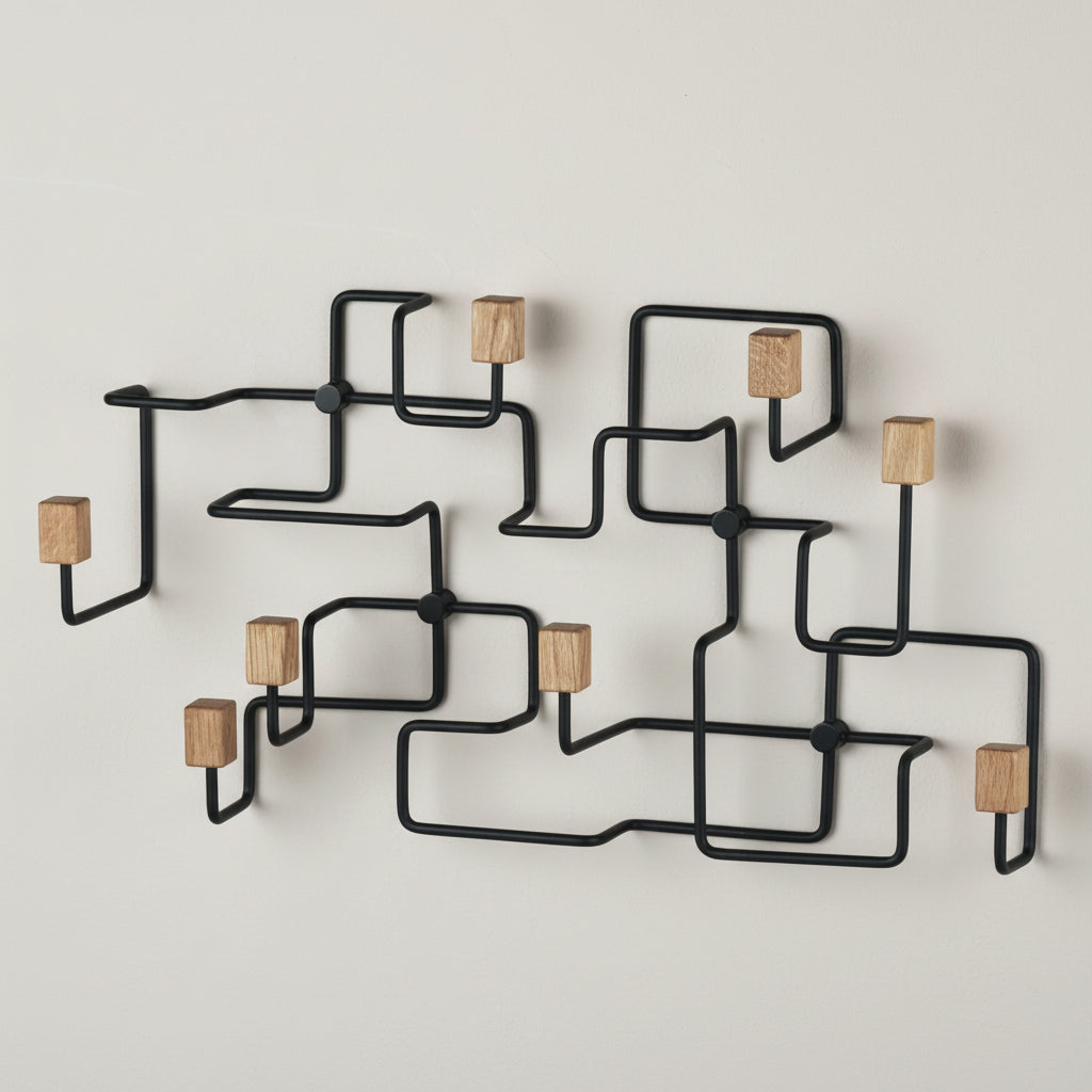 Gejst Underground coat rack oak black *Special Order