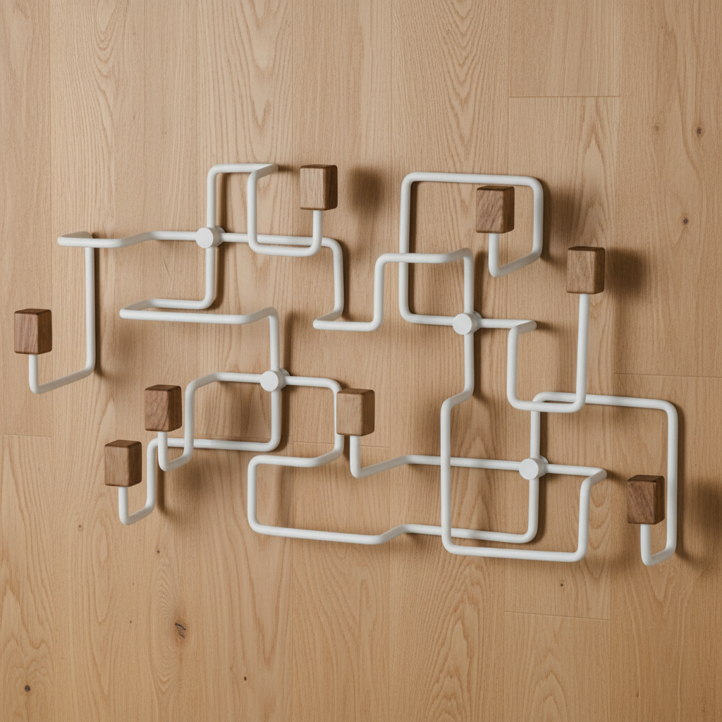 Gejst Underground coat rack white/oak
