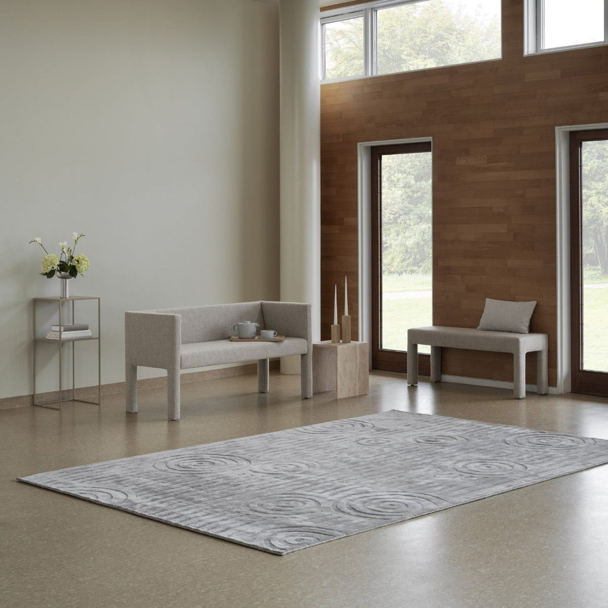 Blomus Fera Modern Steel Console Table - Narrow Geometric Industrial Style - 2 Tier