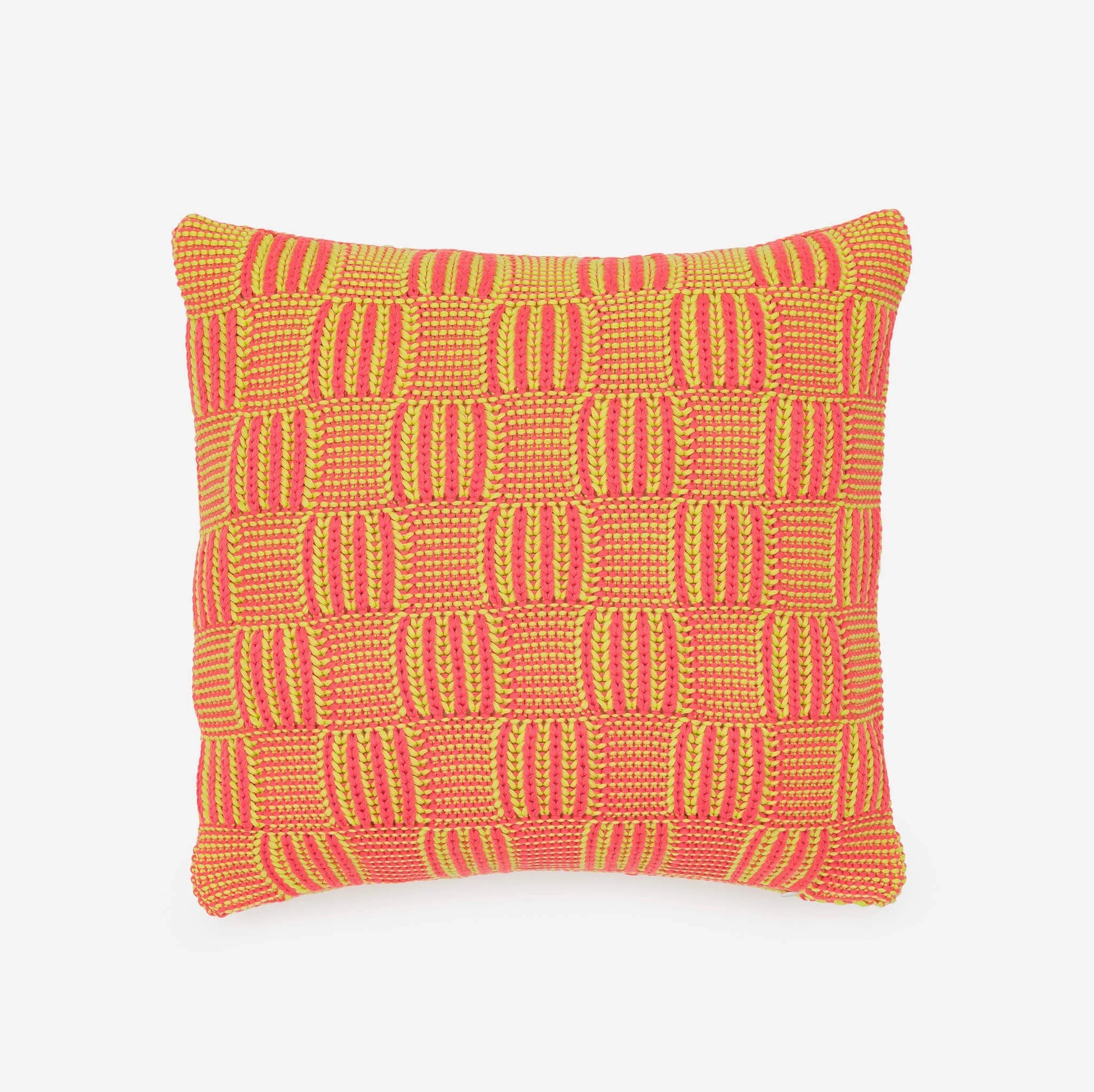 Verloop Chunky Checkerboard Pillow - Melon