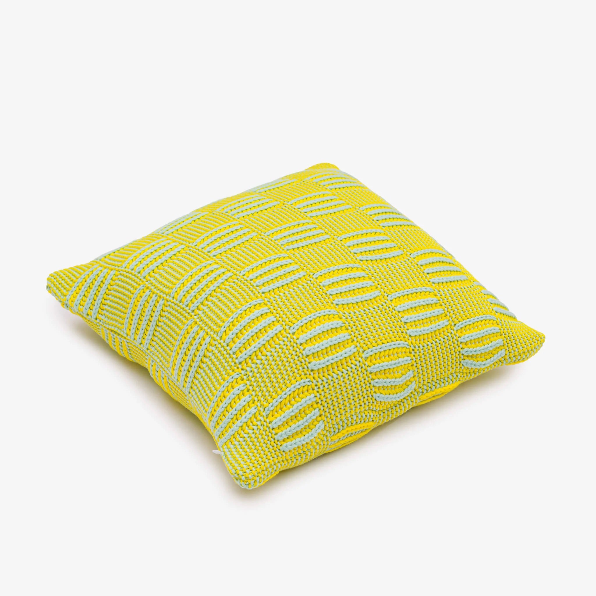 Verloop Chunky Checkerboard Pillow - Yellow
