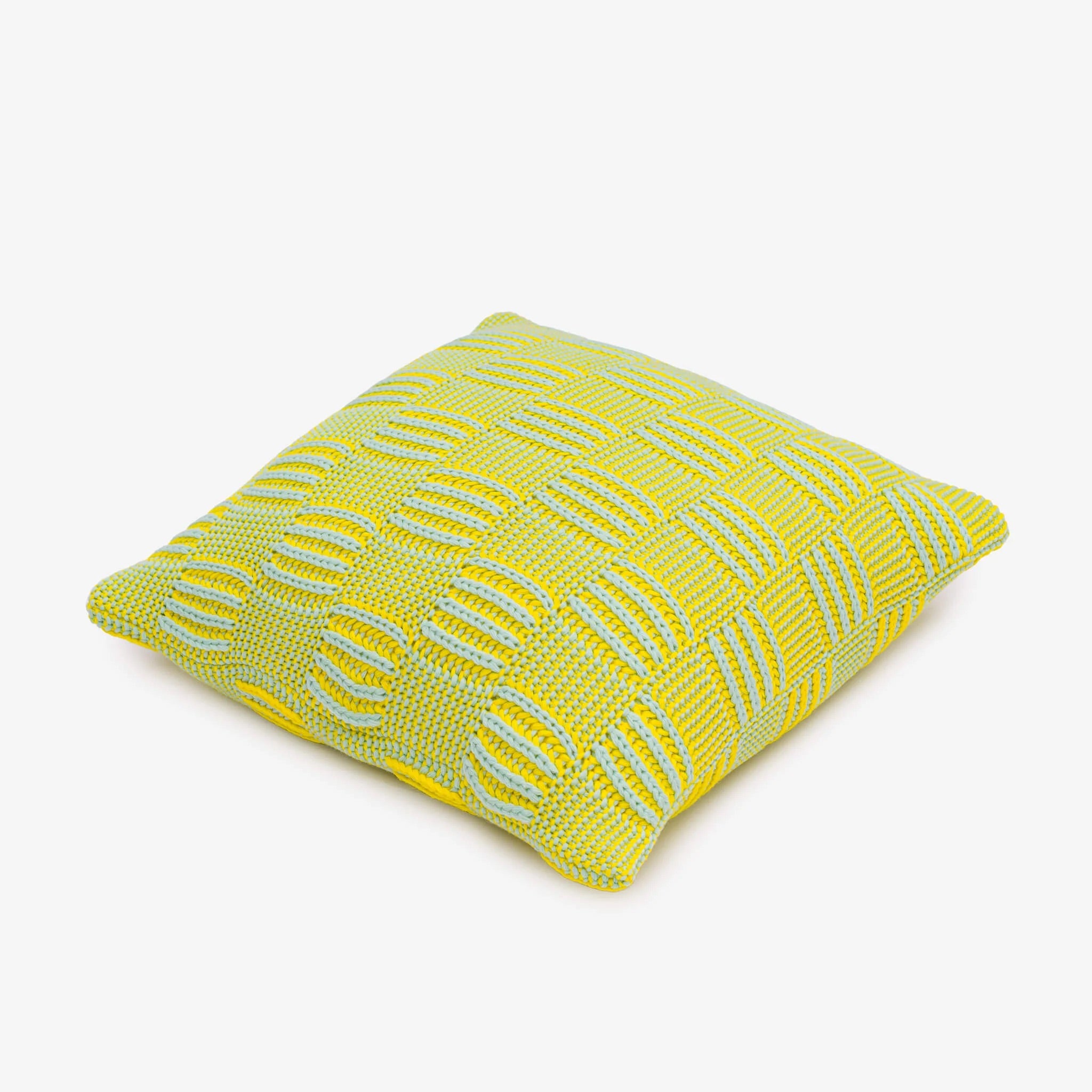 Verloop Chunky Checkerboard Pillow - Yellow