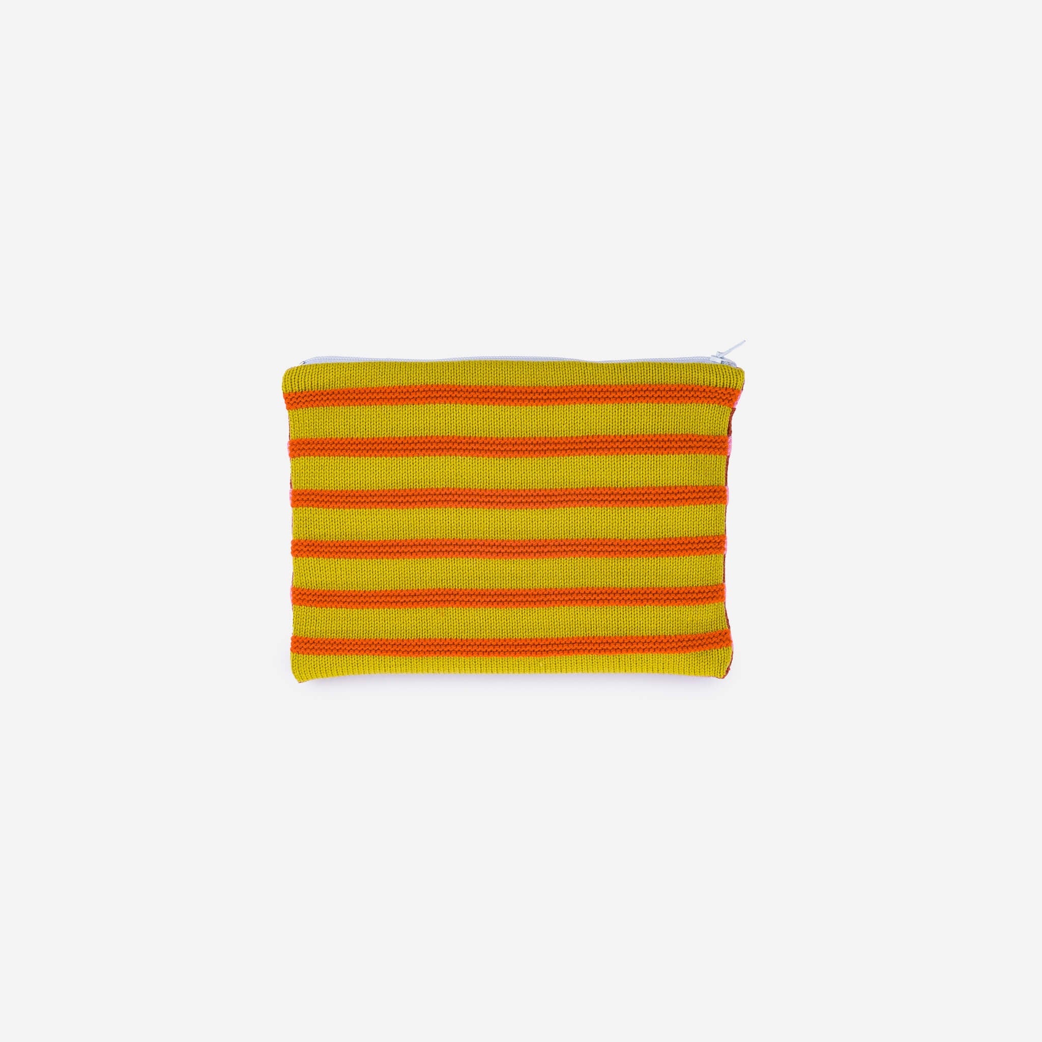 Verloop Super Stripe Knit Pouch - Golden Olive Flame