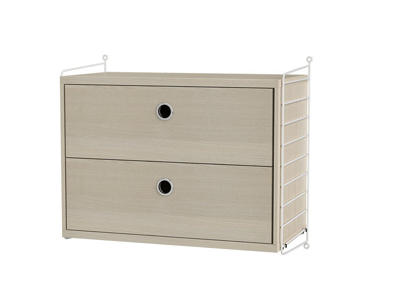 String Furniture Bedroom Bundle S A in Ash shelves and white panels