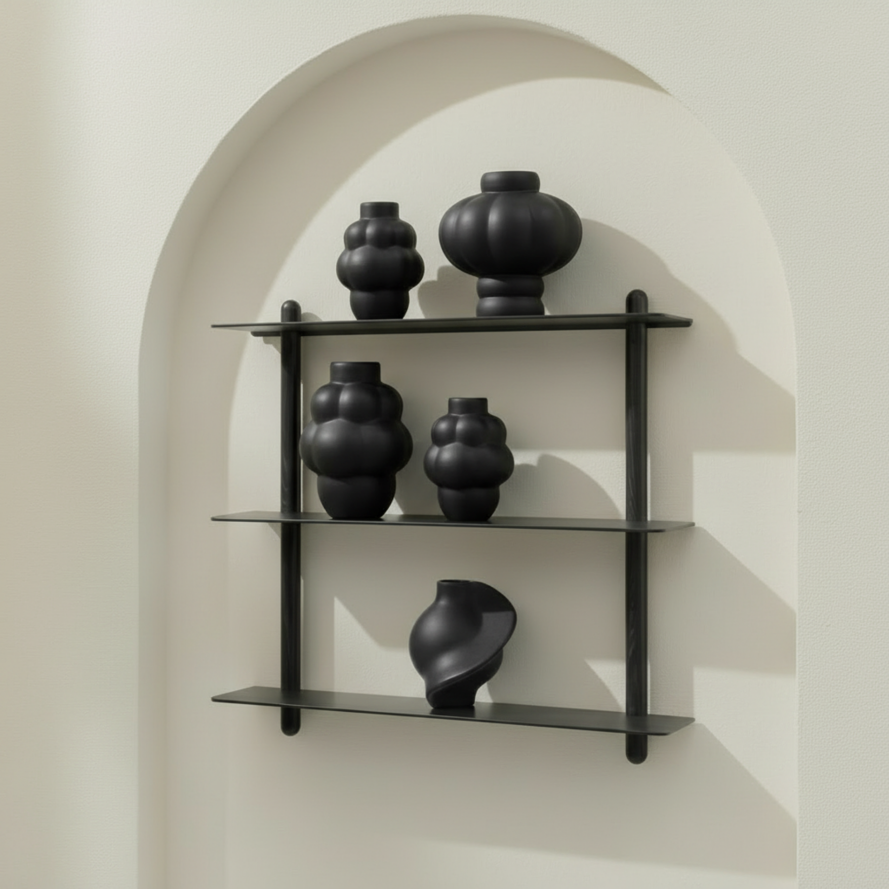 Gejst Nivo Shelf Large A - black ash/ black