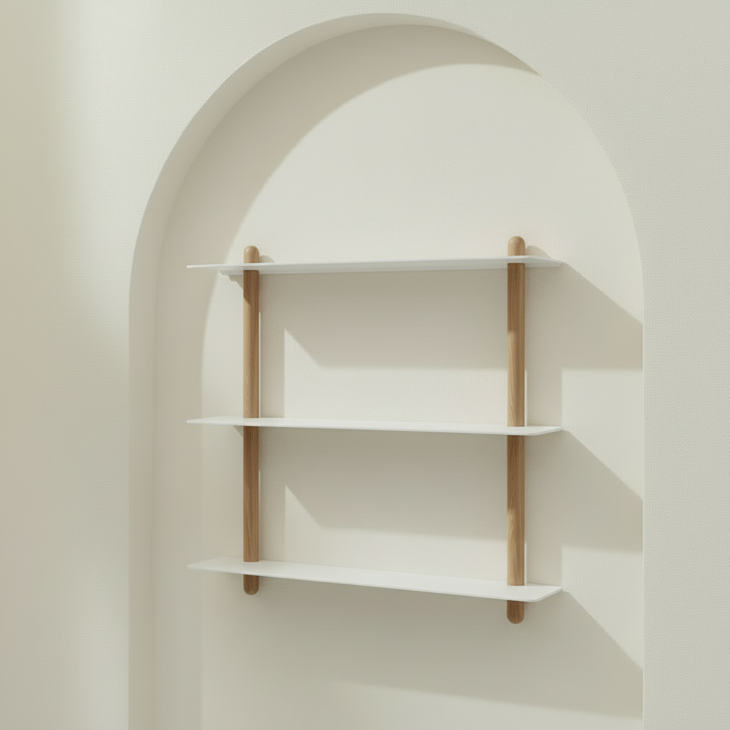 Gejst Nivo Shelf Large A - light oak/white
