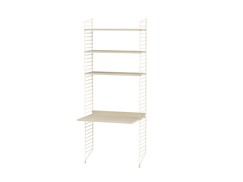 String Furniture Kids Room Bundle C C in Ash shelves and beige panels