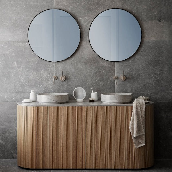 Blomus Sono Vanity Countertop Magnification Mirror - Ceramic Soft Touch