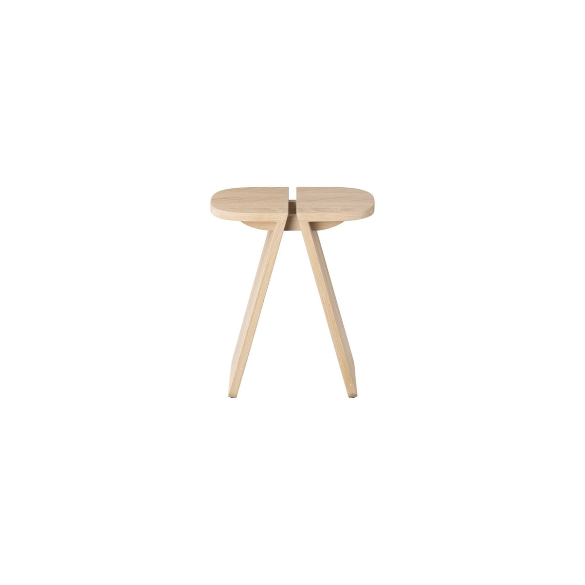 Blomus Avio Modern Solid Oak Side Table or Stool with Split Top Design - Scandinavian Minimalist Accent Table