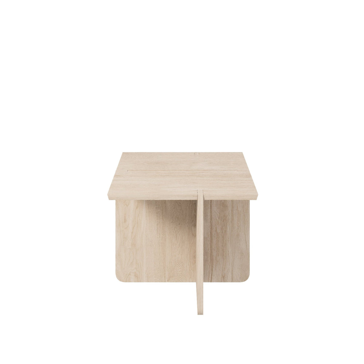 Blomus Engawa Minimalist Oak Side Table Featuring Japanese Inspired Interlocking Base Panel