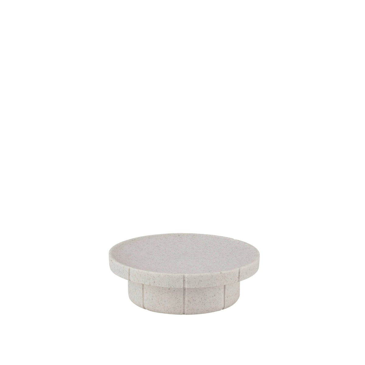 Blomus Kua Bathroom Countertop Round Tray Organizer - Recycled Polyresin - Modern Organic