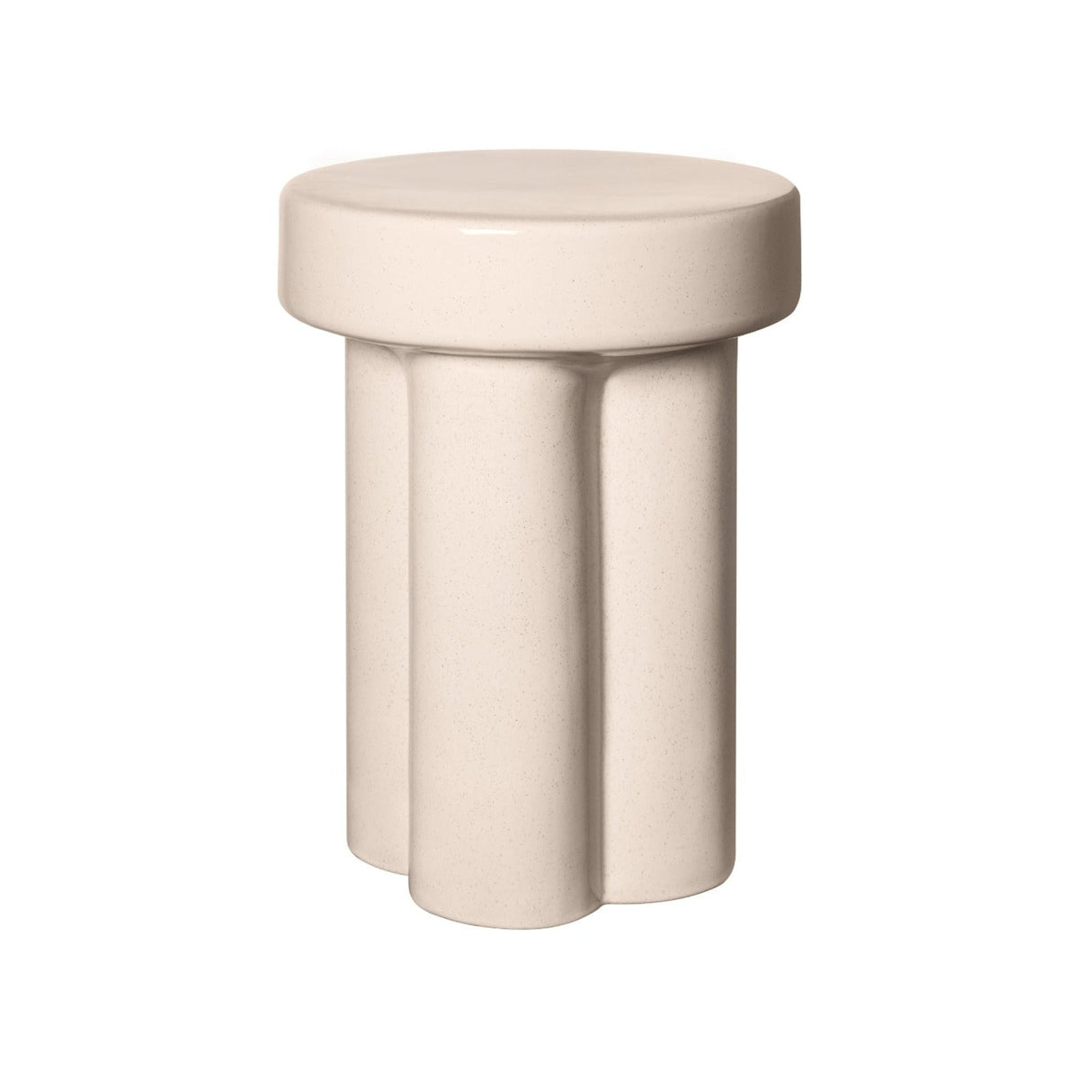 Blomus Toru Contemporary Sculputural Ceramic Side Table - Accent Table