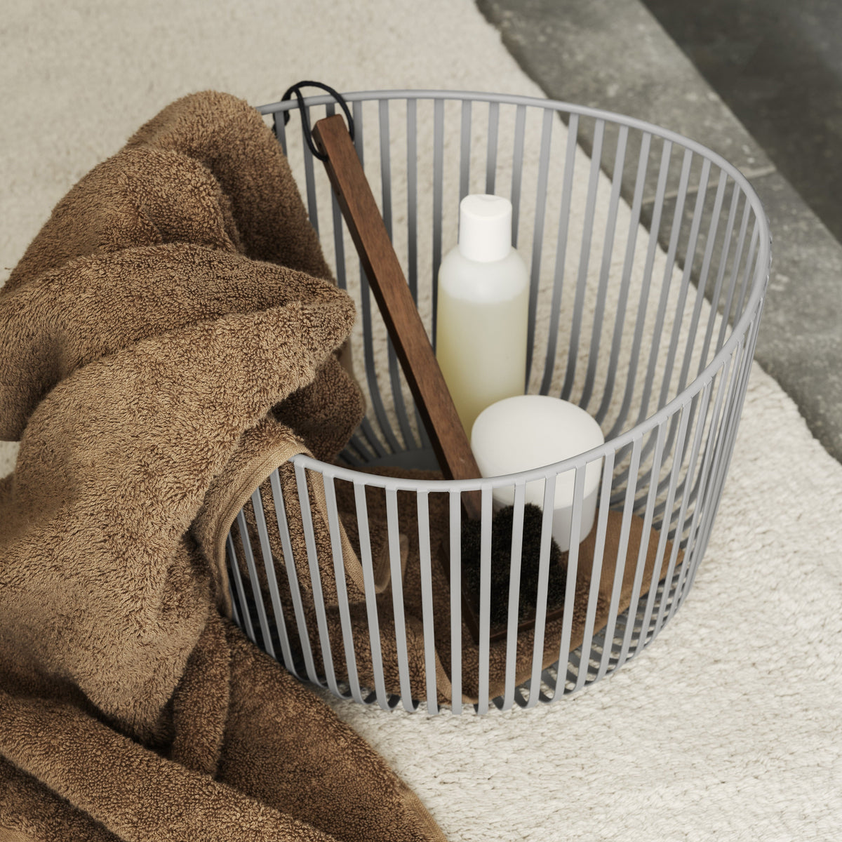 Blomus Modo Metal Storage Basket - Industrial Modern Décor
