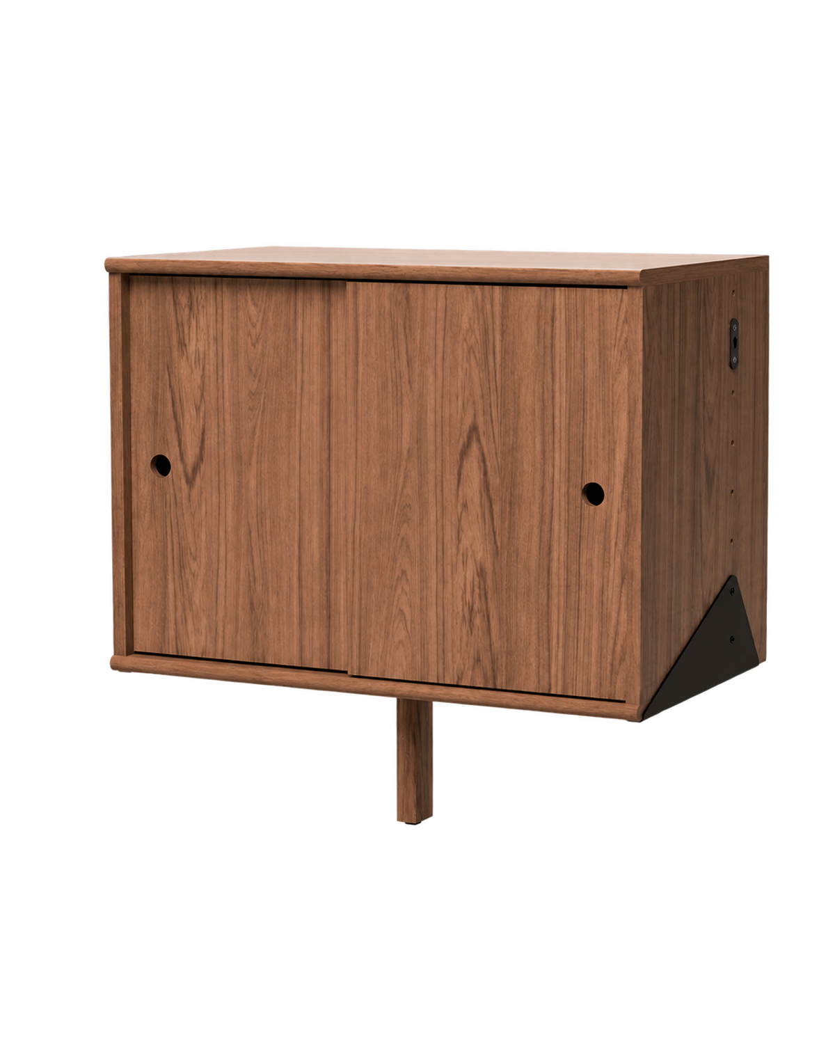 Gus Modern Branch Large Cabinet - Natural Walnut/Black Brackets
