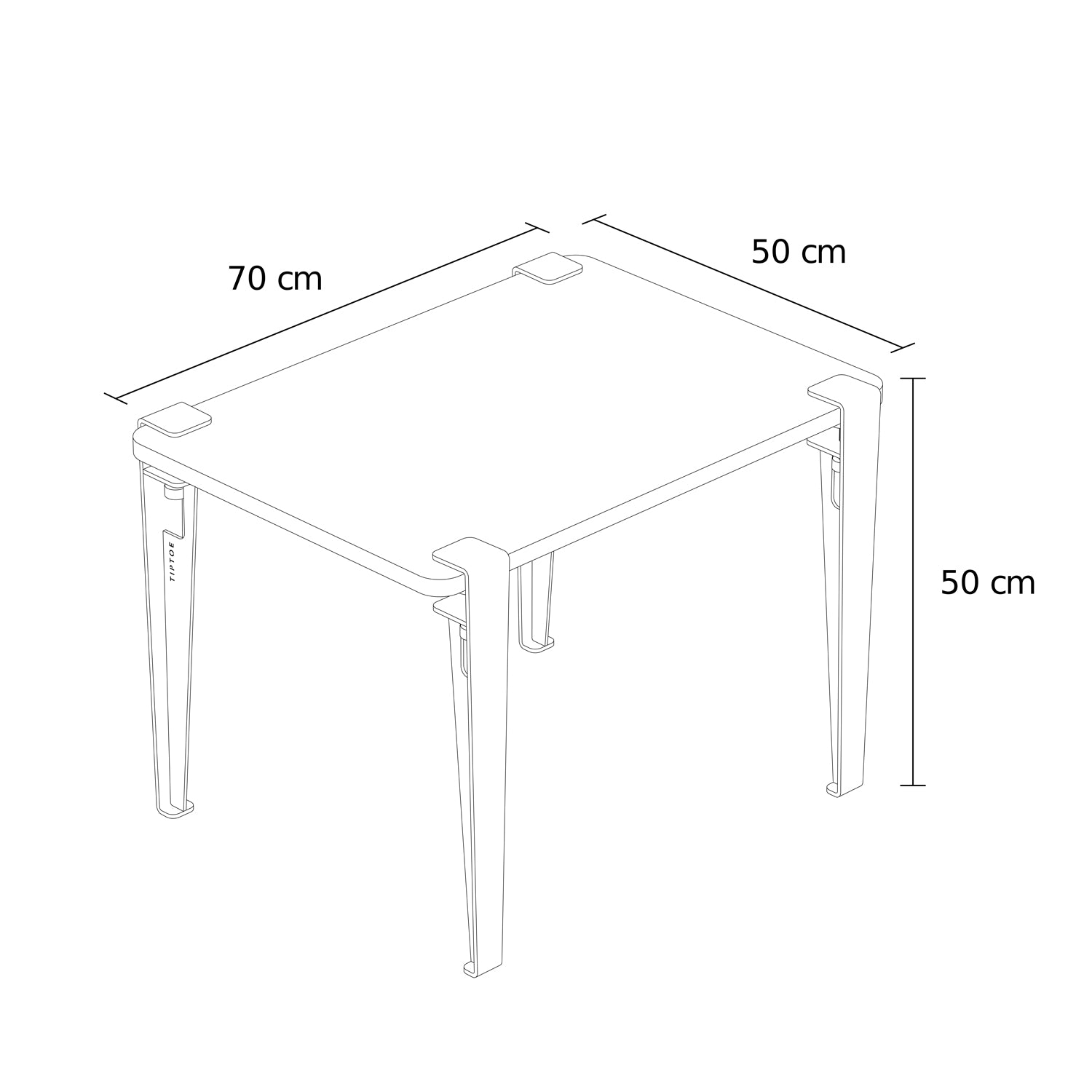 TIPTOE kids desk 70x50cm - solid oak
