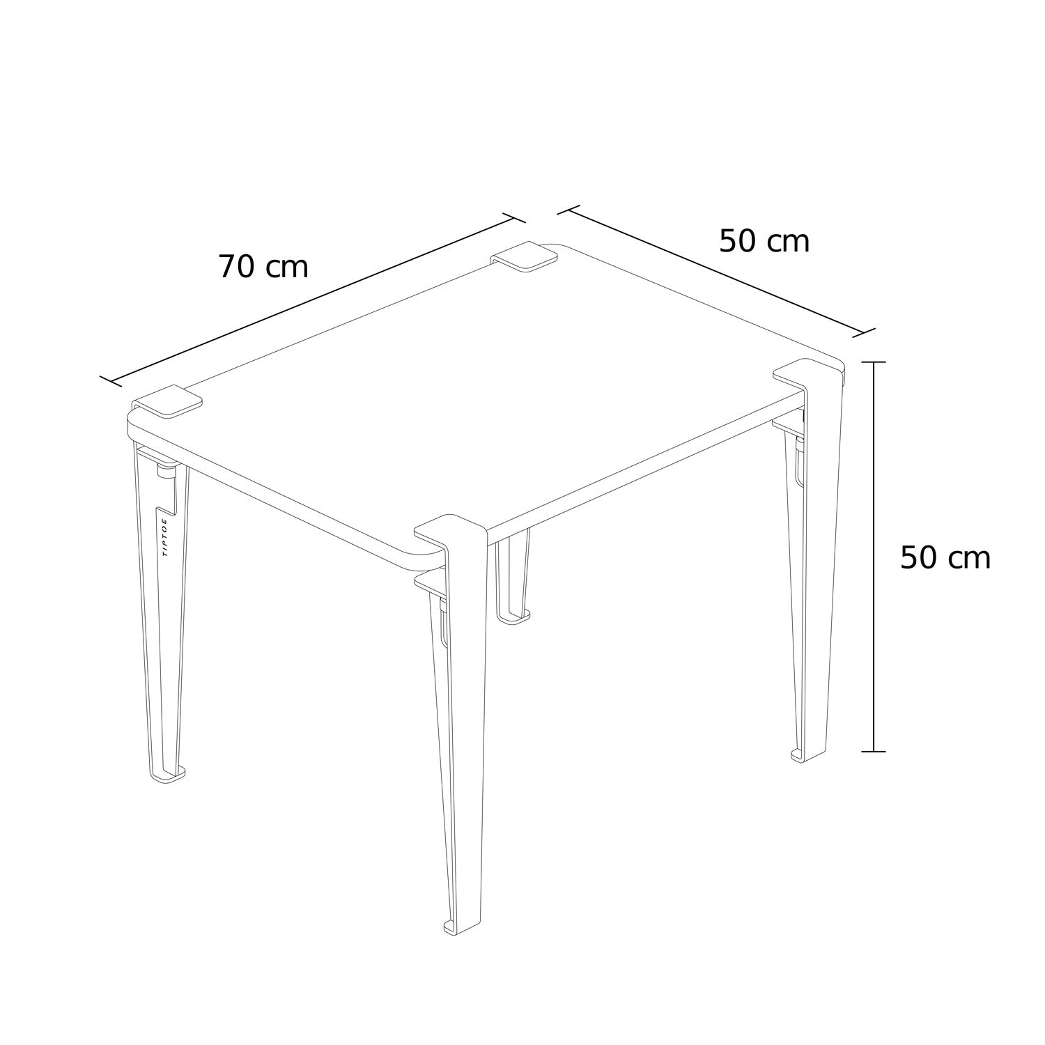 TIPTOE kids desk 70x50cm - solid oak
