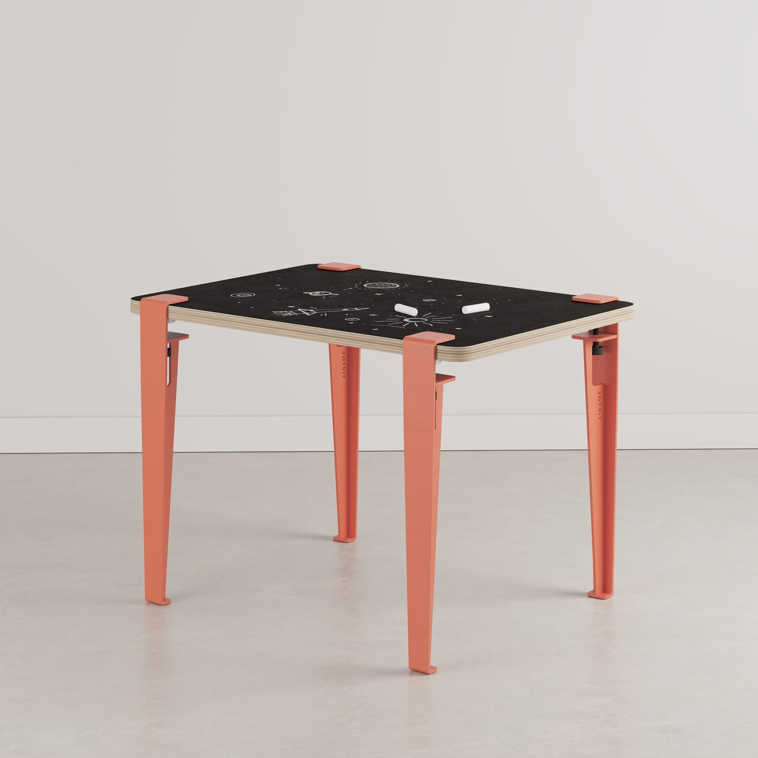 bureau kids ardoise rose