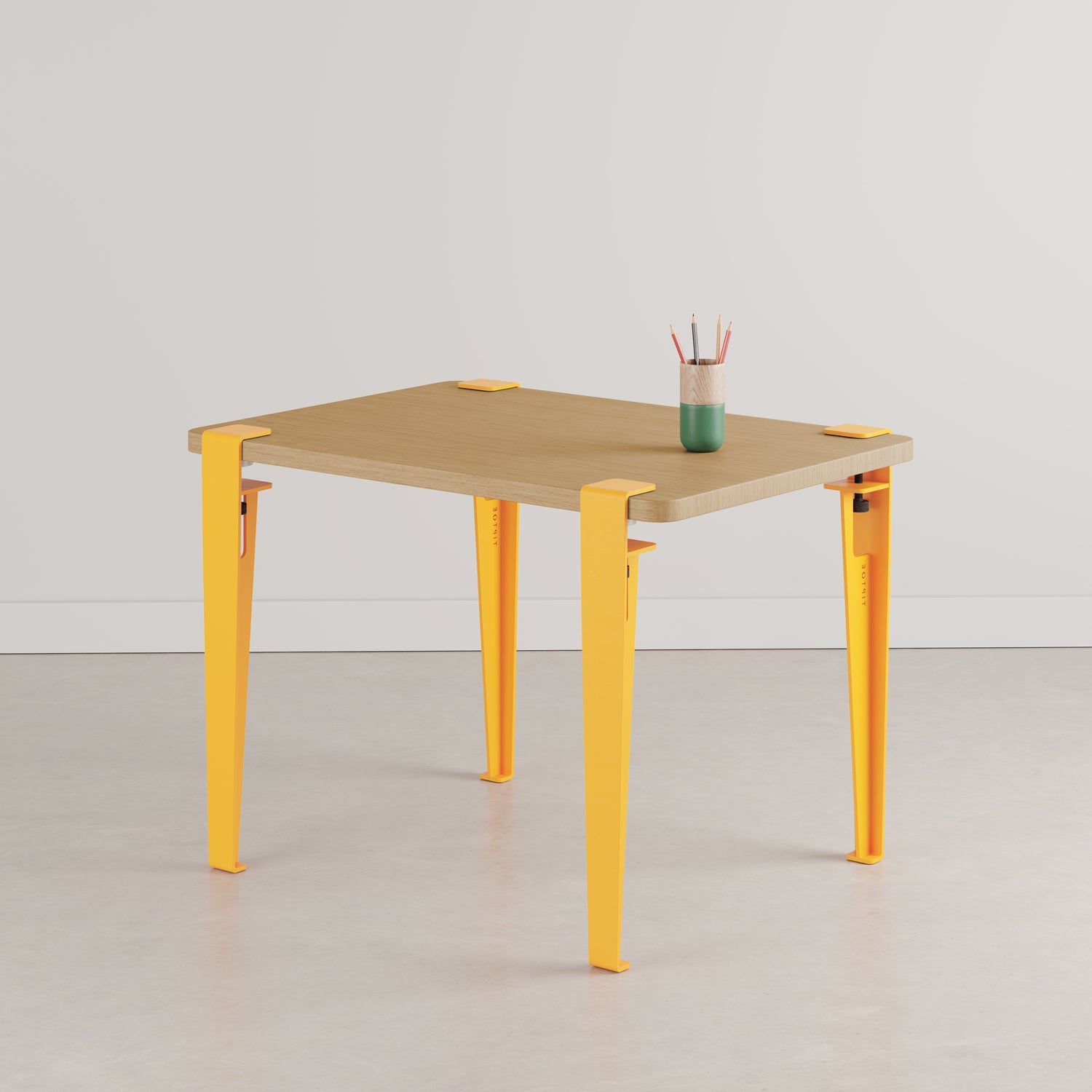 bureau kids chene jaune