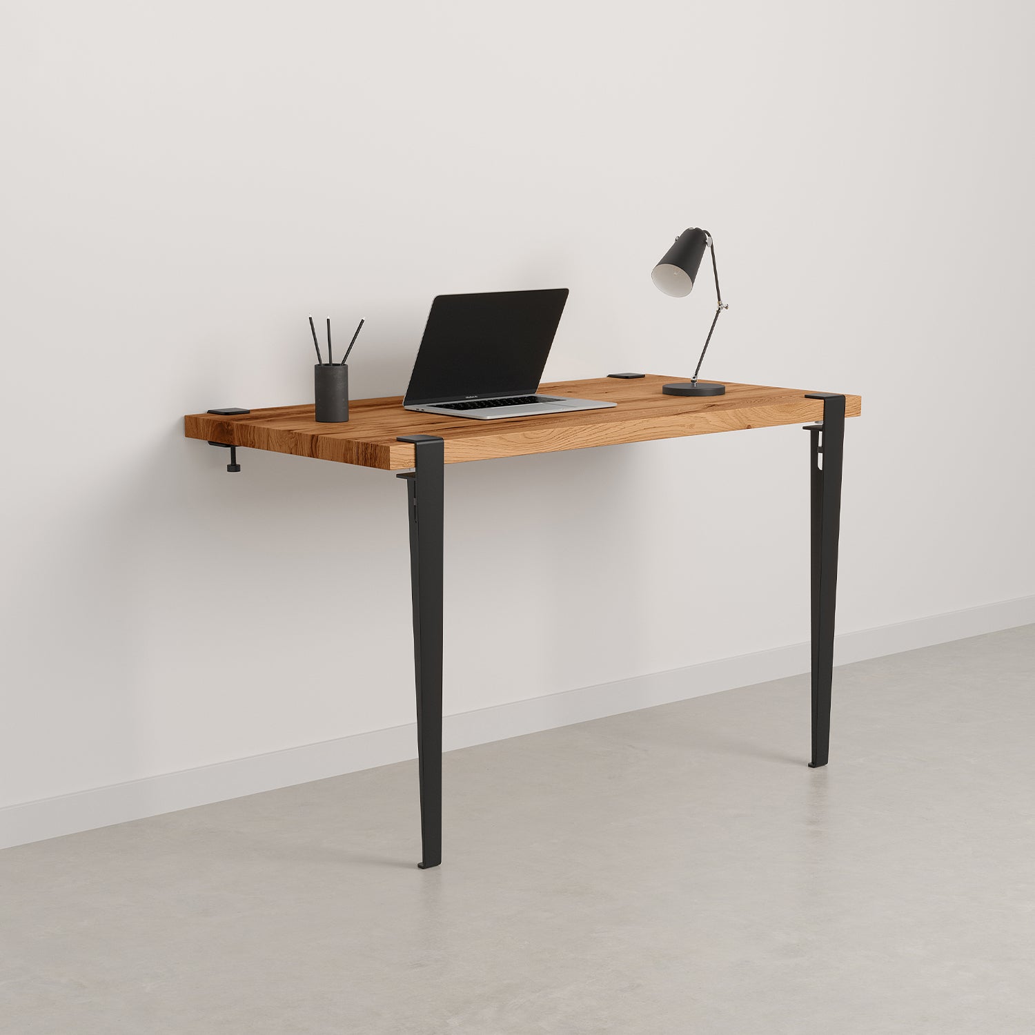 bureau mural bois ancien - noir