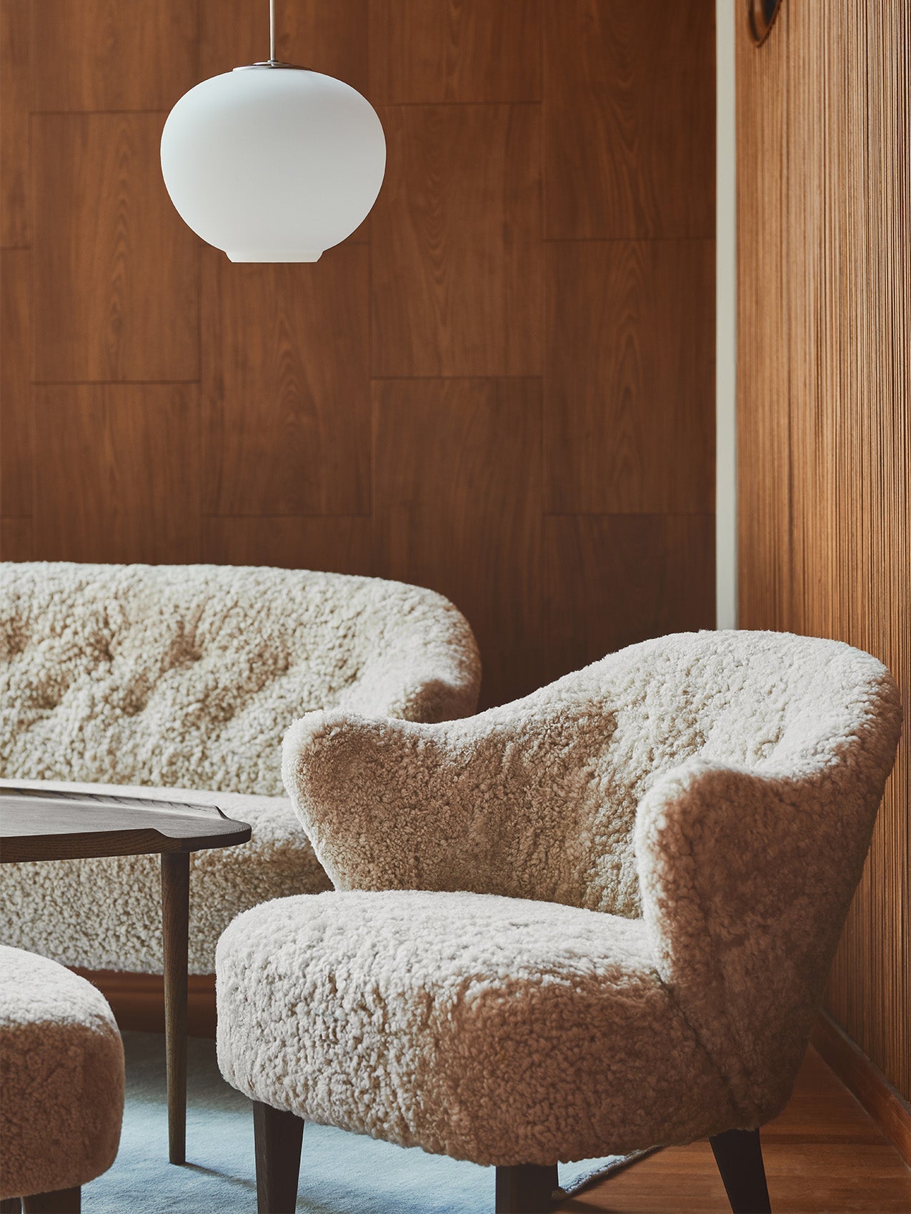 Audo Ingeborg Lounge Chair, Sheepskin