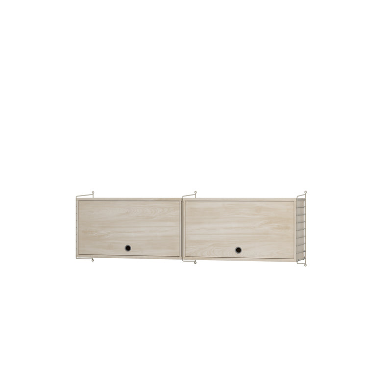 String Furniture Kitchen Bundle K N in Ash shelves and beige panels