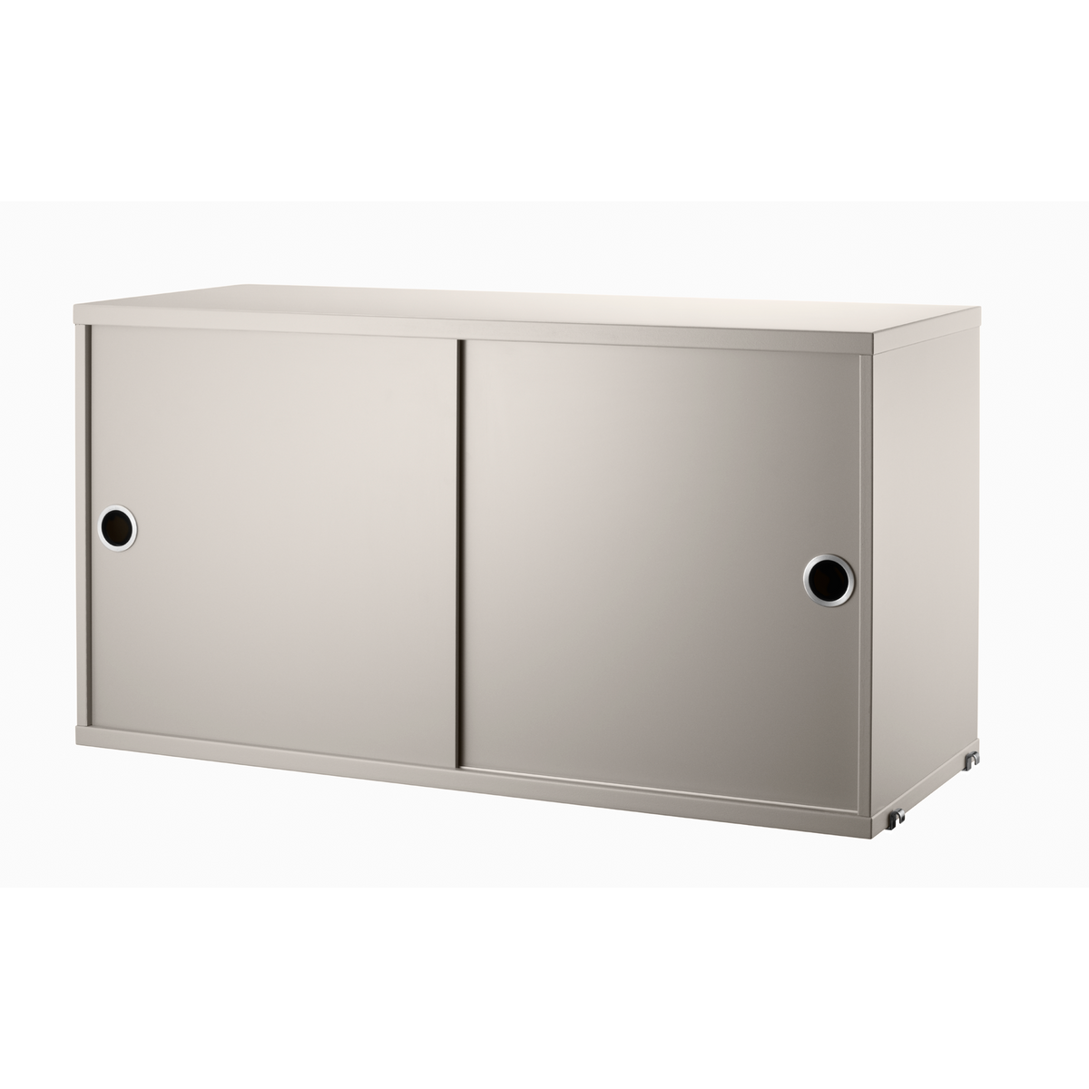 Cabinet with Sliding Doors w78 x d30 x h42 cm in Beige by String Furniture