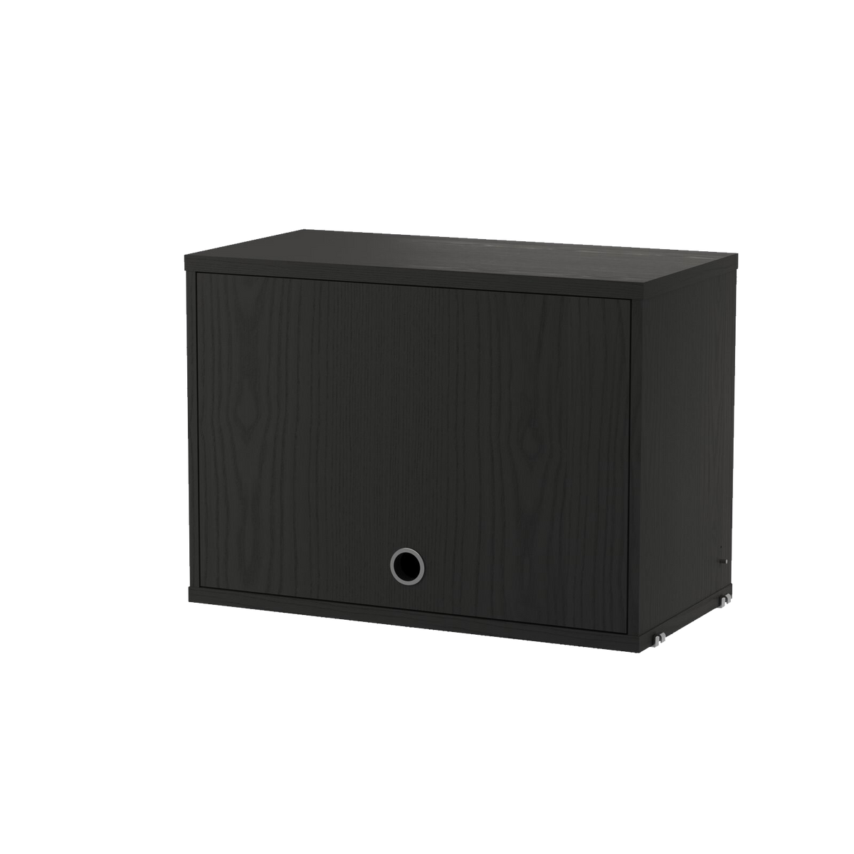 Cabinet with Flip Door w58 x d30 x h42 cm in Black stained ash by String Furniture