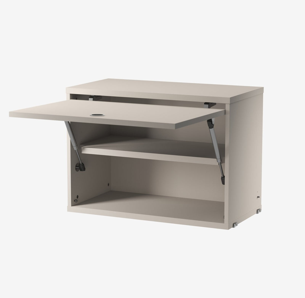 Cabinet with Flip Door w58 x d30 x h42 cm in Beige, room setting
