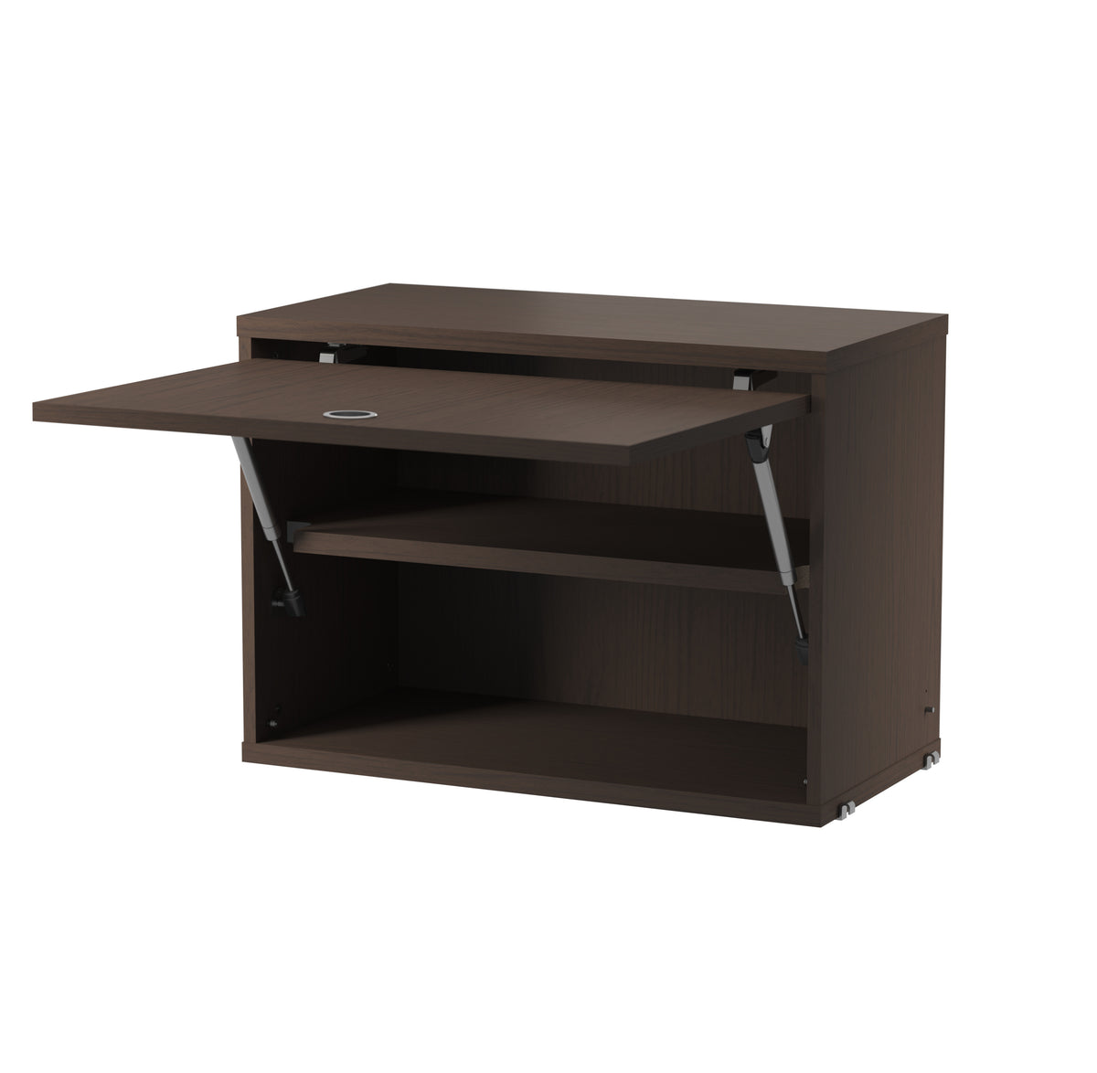 Cabinet with Flip Door w58 x d30 x h42 cm in Dark oak, room setting