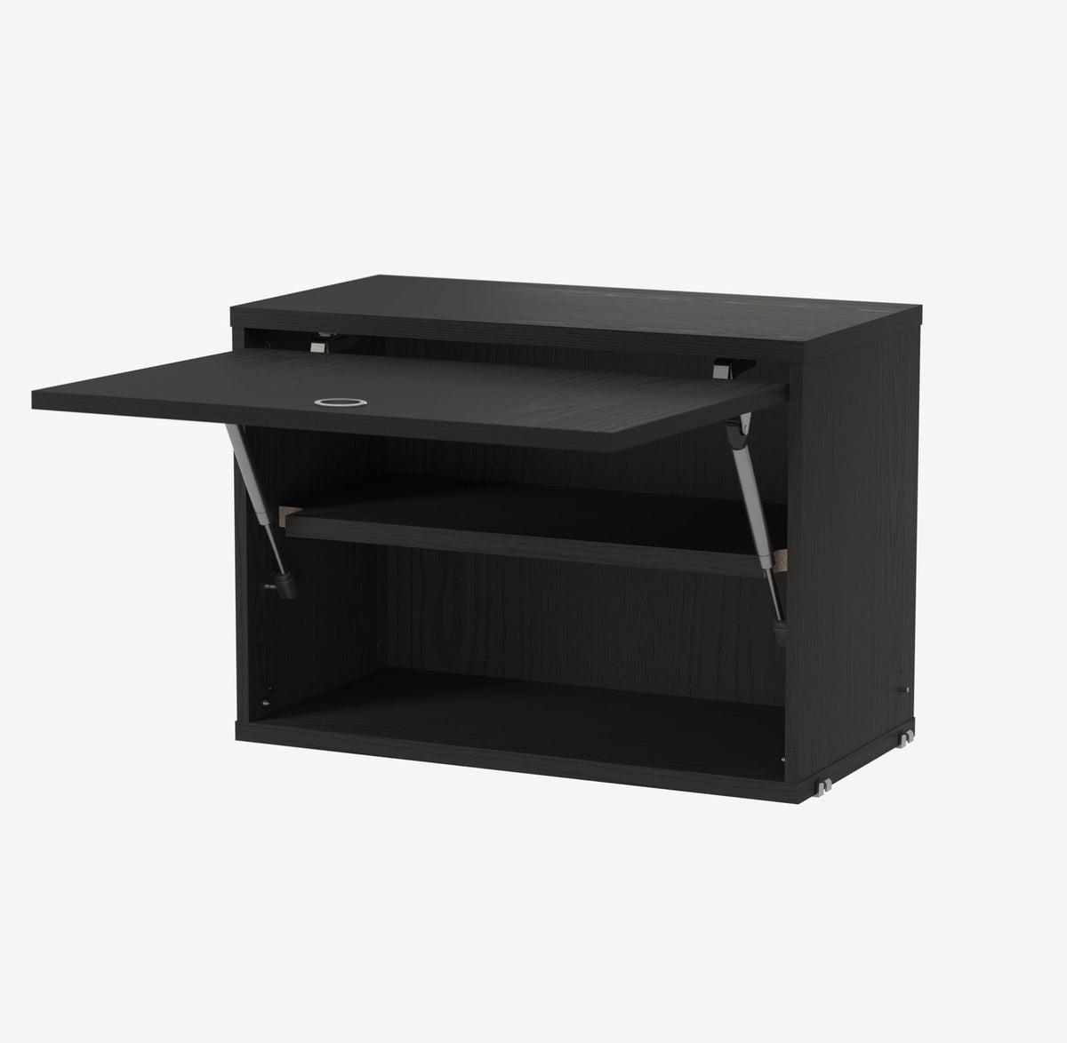 Cabinet with Flip Door w58 x d30 x h42 cm in Black stained ash, room setting