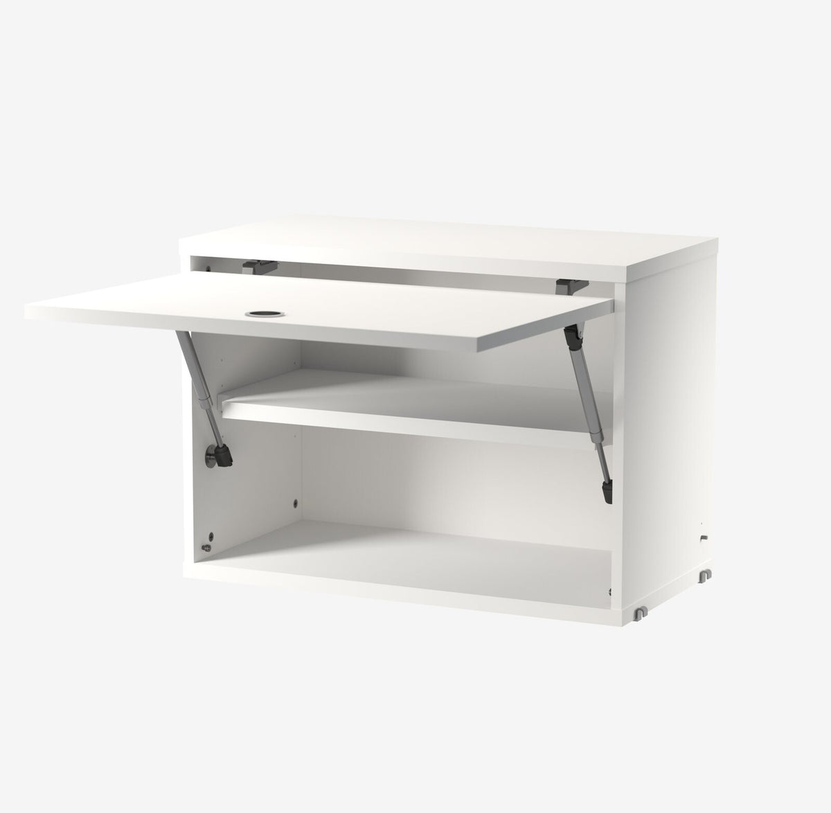 Cabinet with Flip Door w58 x d30 x h42 cm in White, room setting