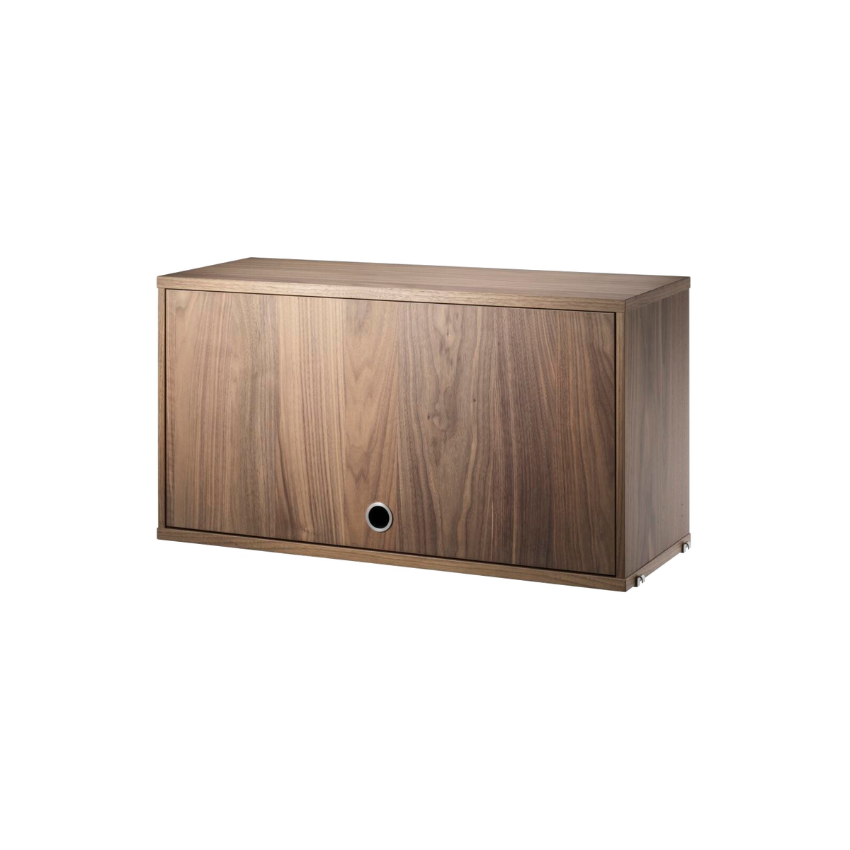 Cabinet with Flip Door w78 x d30 x h42 cm in Walnut by String Furniture
