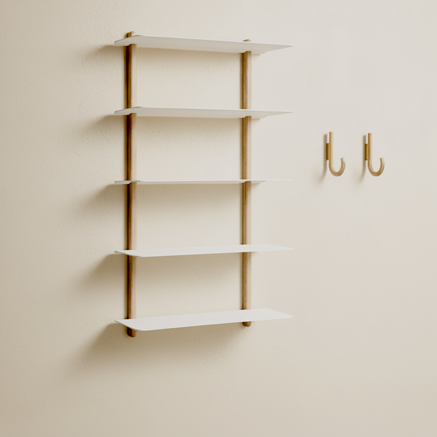 Gejst Nivo Shelf Small E - light oak/white