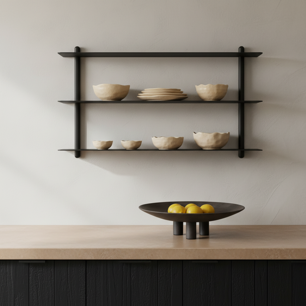 Gejst Nivo Shelf Small A - black ash/black