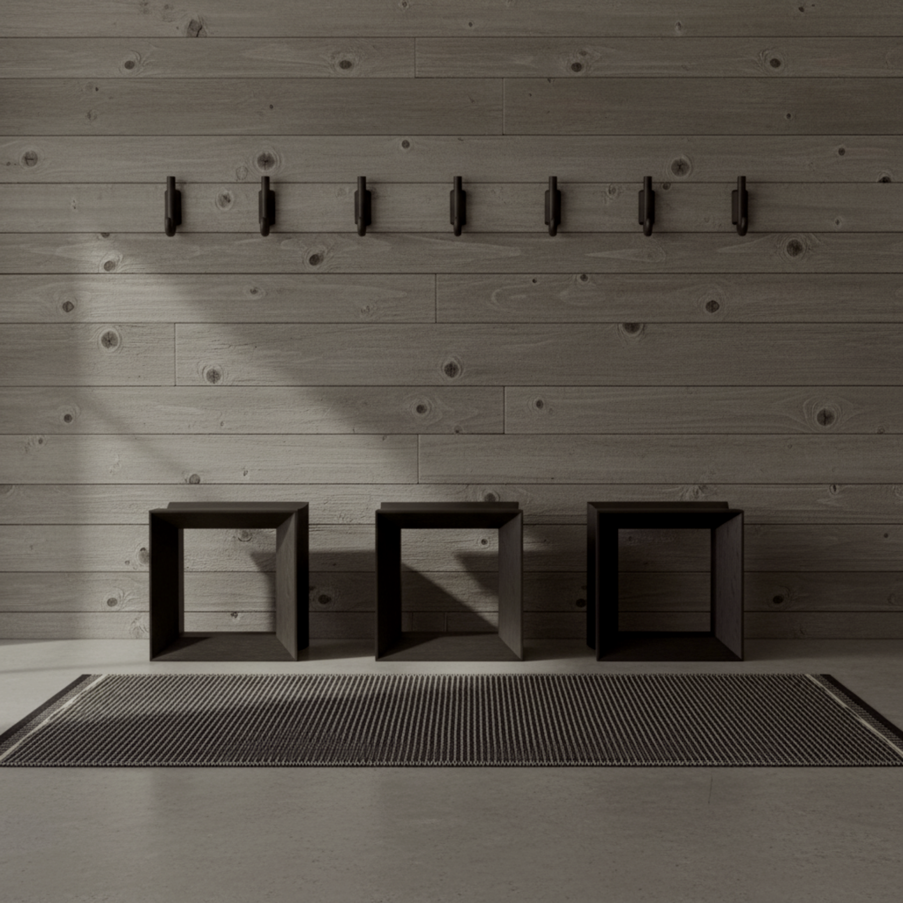 Vibeke Klint Rug VK-3, Black/Off-White - Runner