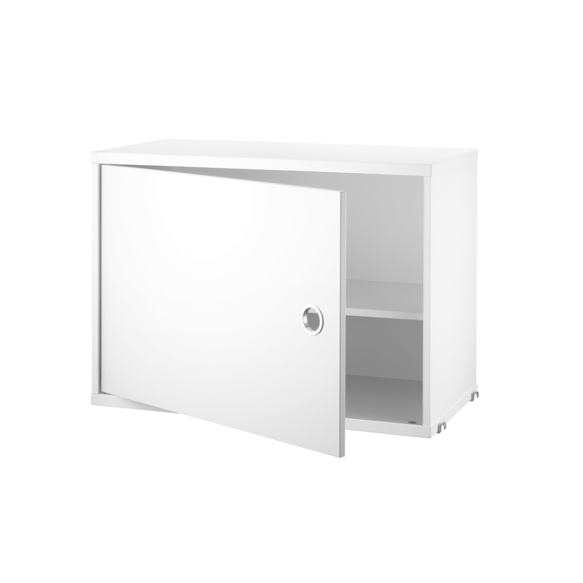 Cabinet with swing door w58 x d30 x h42 cm in White by String Furniture