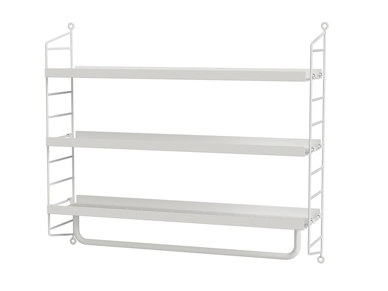 String Furniture Bathroom Bundle B J in White shelves and white panels