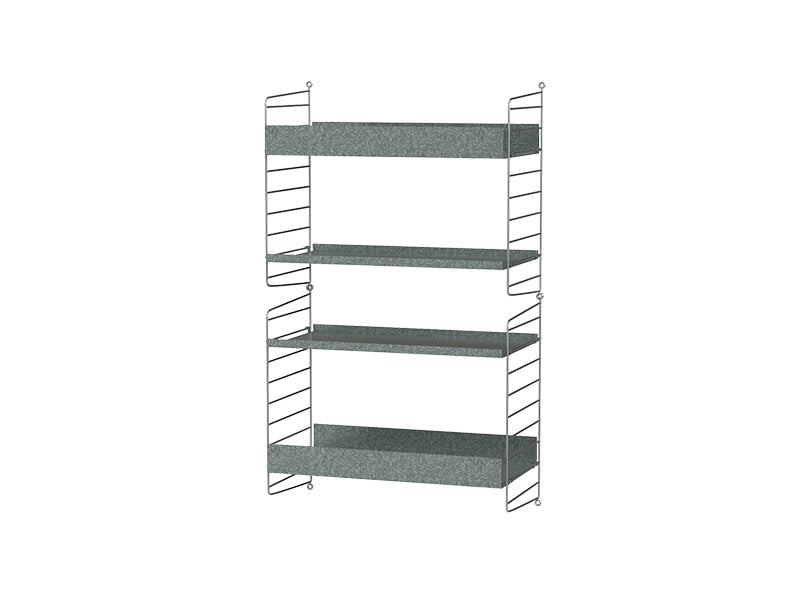 String Furniture Outdoor Bundle O C in Galvanized shelves and galvanized panels
