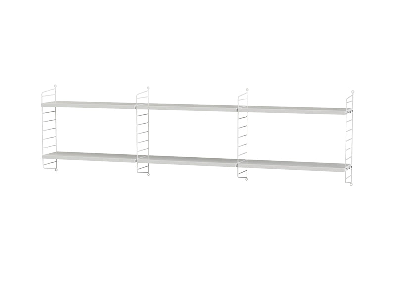 String Furniture Bedroom Bundle S E in White shelves and white panels