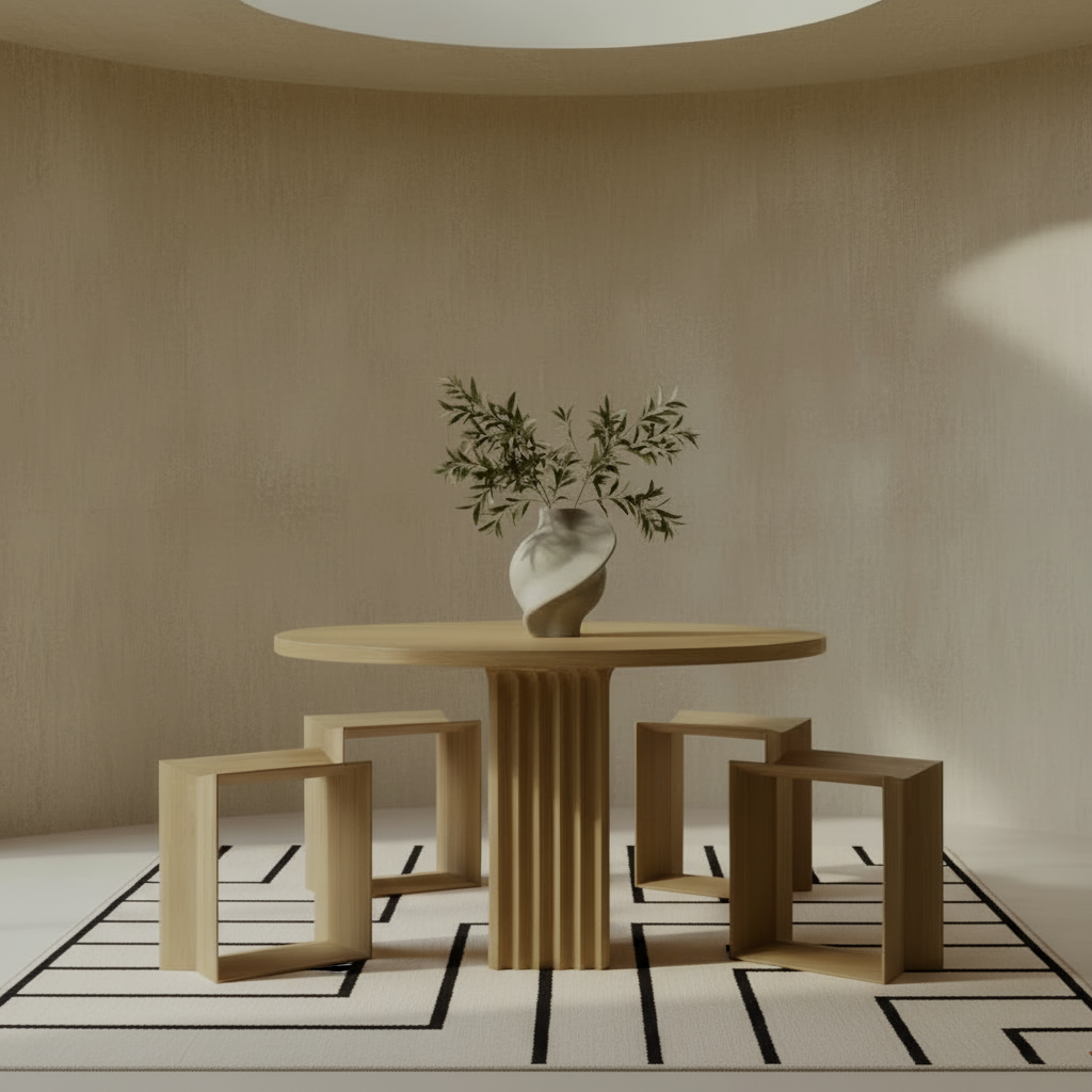 Vibeke Klint Rug VK-1 Off-White and Black