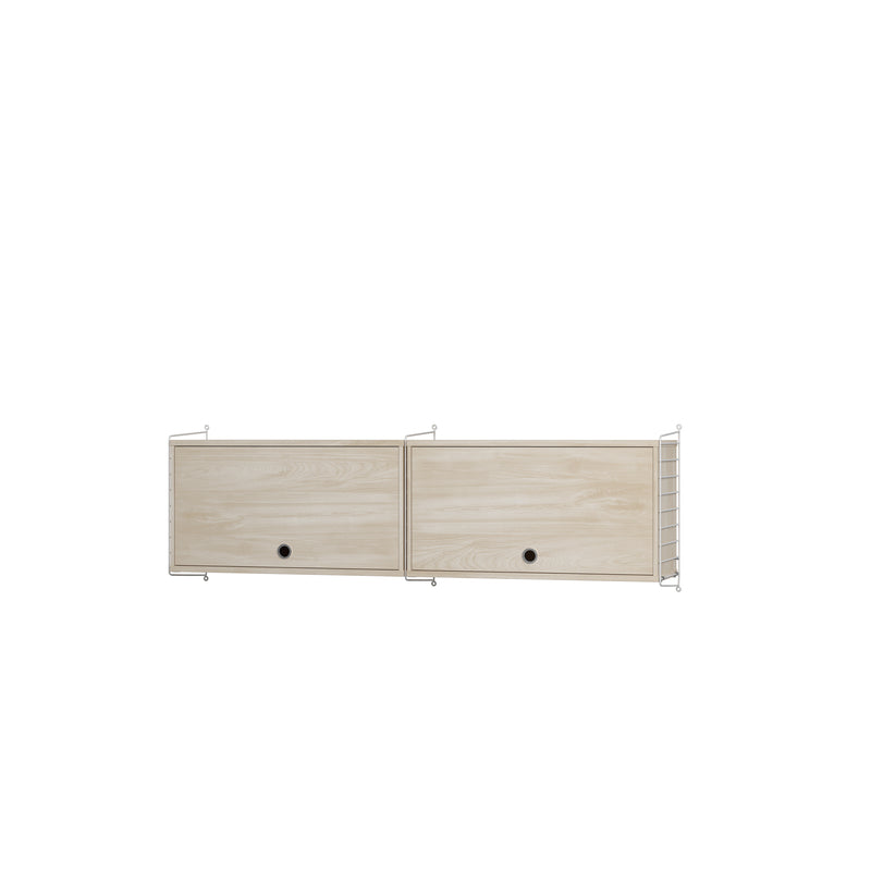 String Furniture Kitchen Bundle K N in Ash shelves and white panels