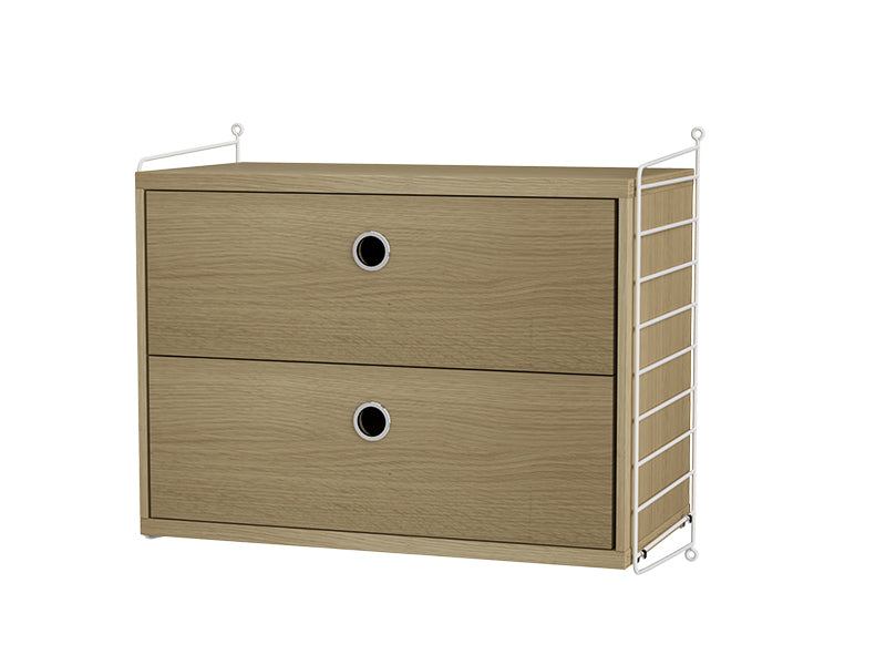 String Furniture Bedroom Bundle S A in Oak shelves and white panels