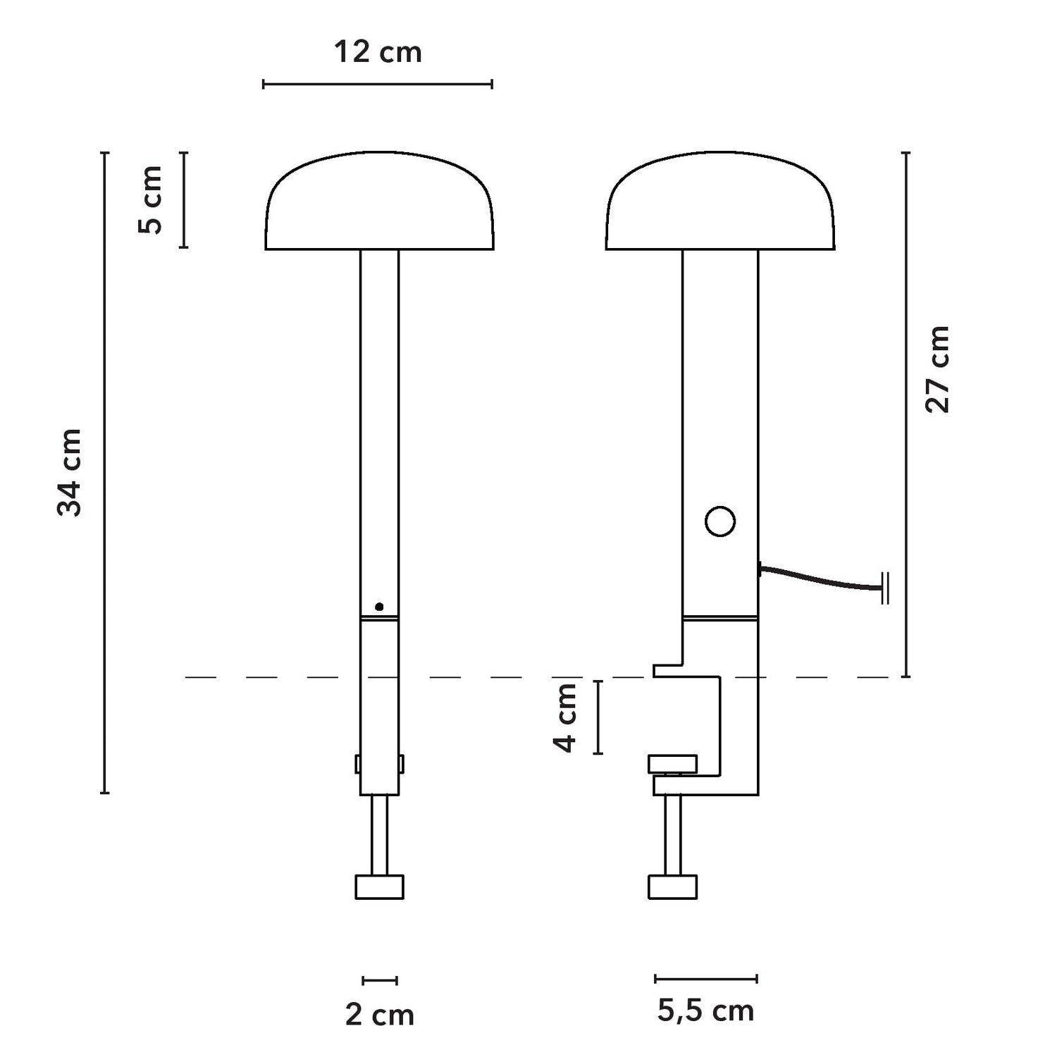 TIPTOE NOD clamp-on lamp