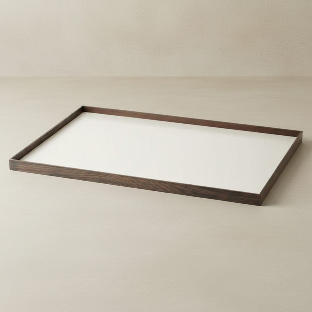 Gejst Frame tray large, smoked oak/beige