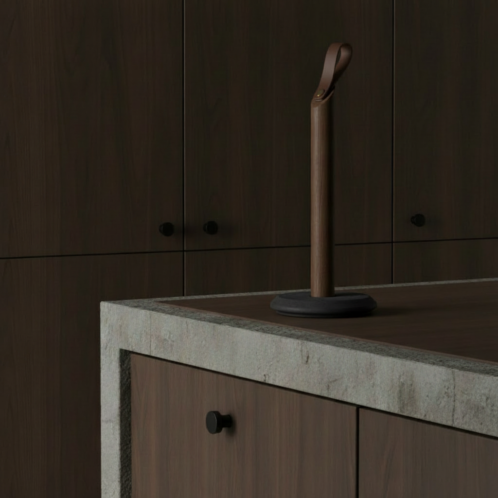 Gejst Grab kitchen roll holder, smoked oak