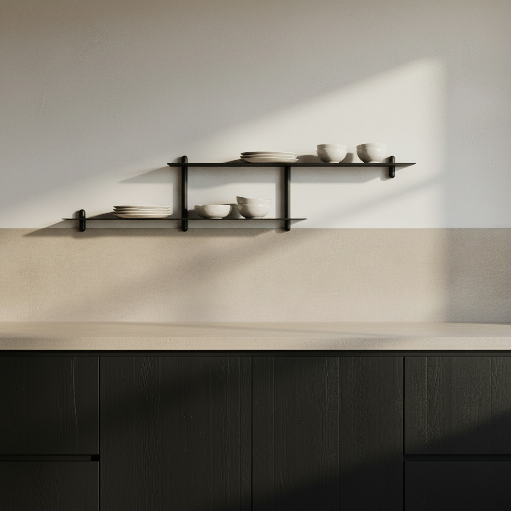 Gejst Nivo Shelf Large H - black ash / black