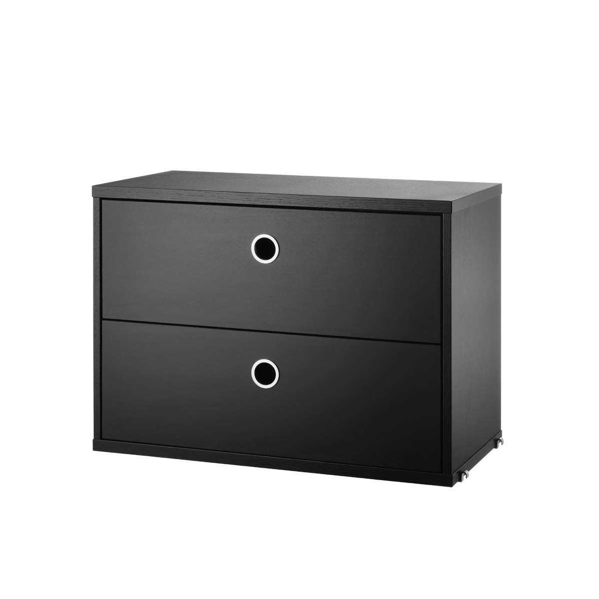 Chest of Drawers w58 x d30 x h42 cm in Black stained ash by String Furniture