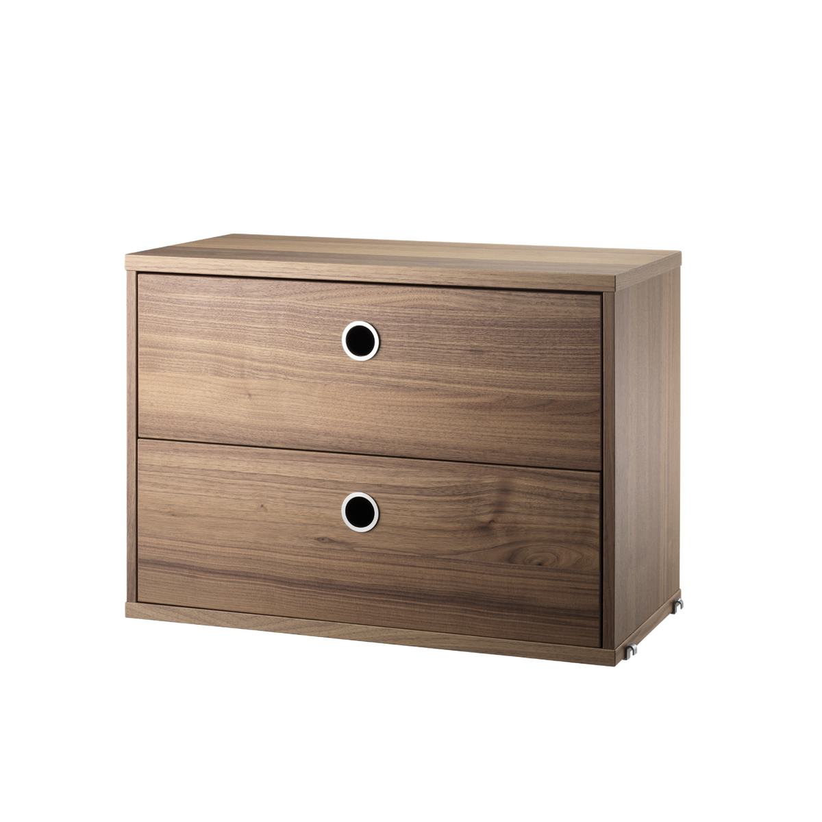 Chest of Drawers w58 x d30 x h42 cm in Walnut by String Furniture