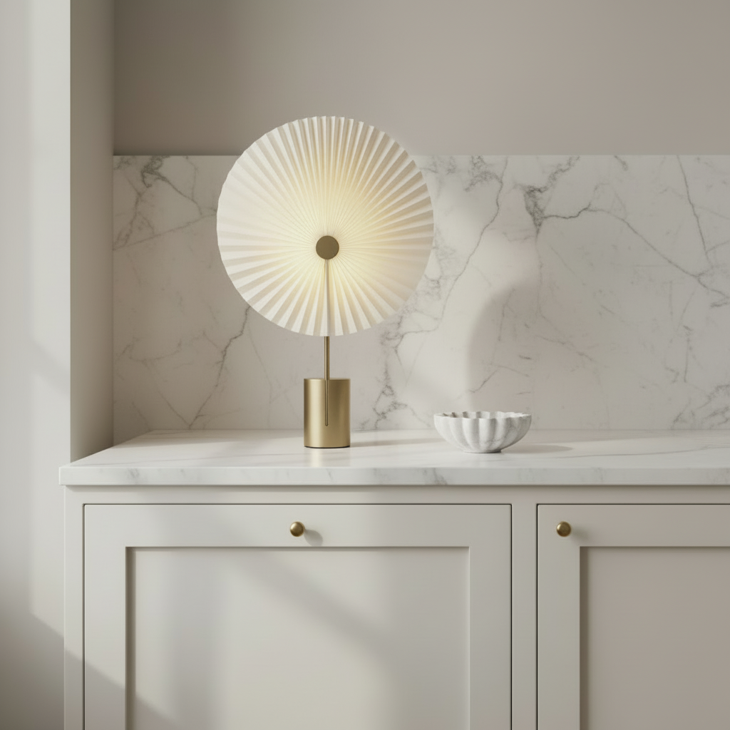 Gejst Liris Portable Table Lamp, Brass