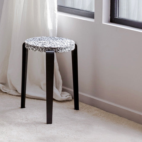 TIPTOE LOU stool - Macchiato recycled plastic